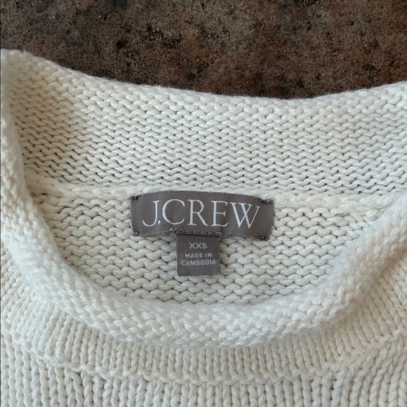 Cream Knit Roll Neck Cotton Sweater - Picture 5 of 7